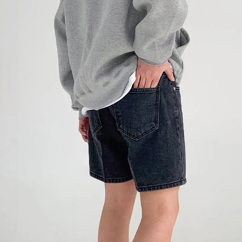 I'm David Denim Shorts Unisex-6