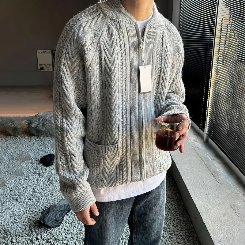 I'm David Knitwear Unisex Gray-6