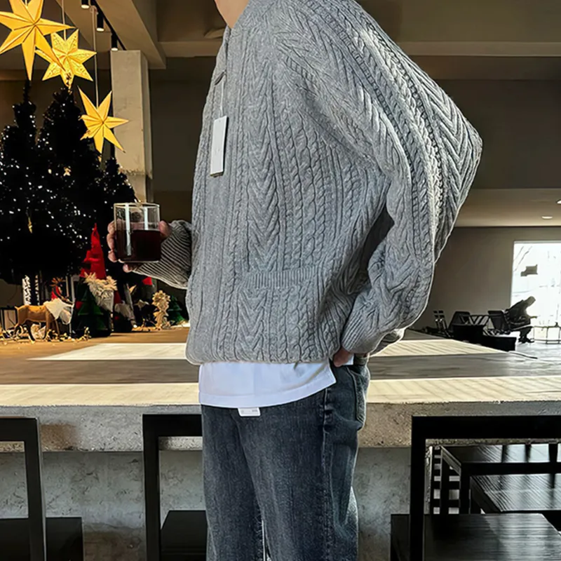 I'm David Knitwear Unisex Gray-4