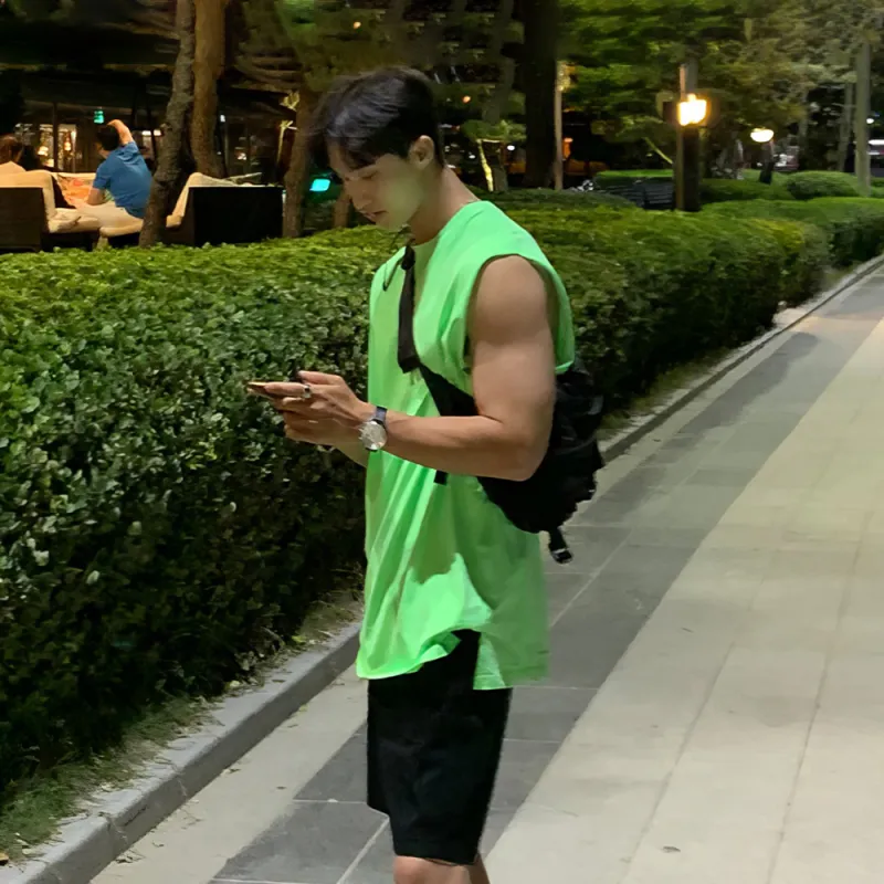 I'm David Tank Tops Men's Neon Green-5