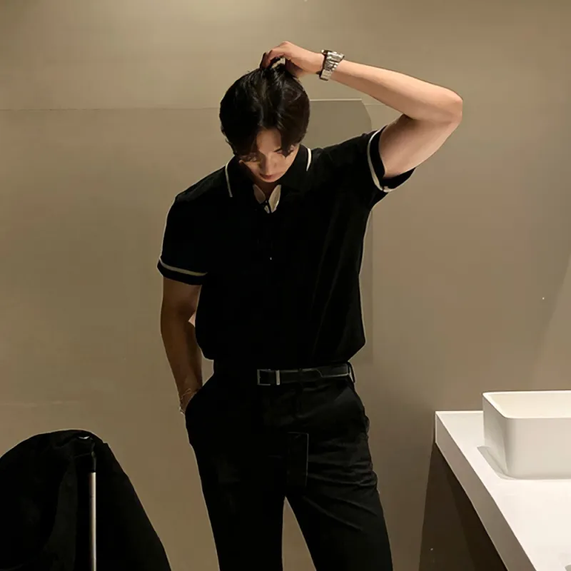 I'm David Polo Shirt Men's Black-2