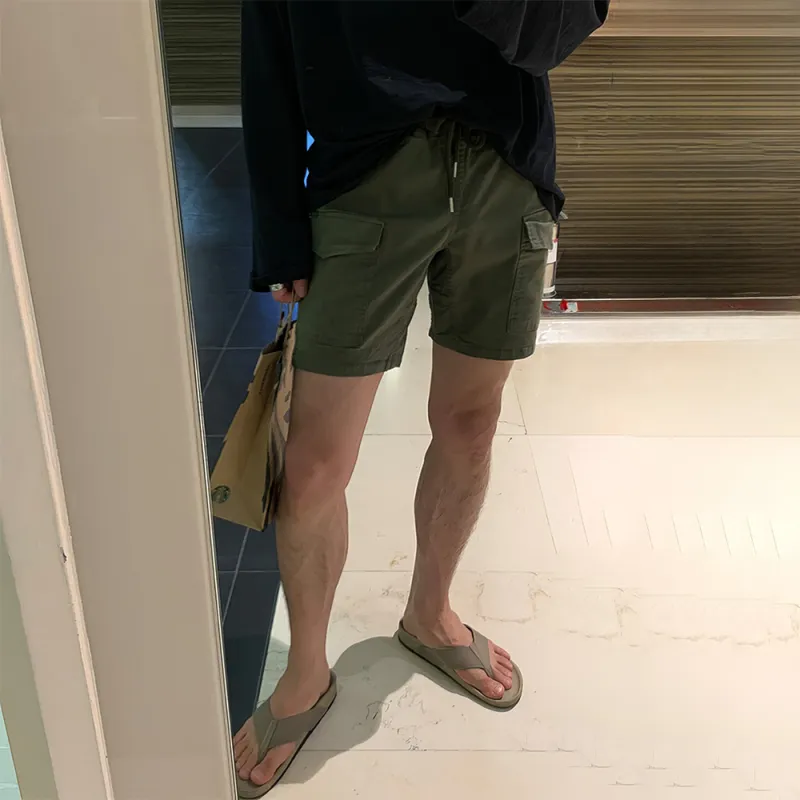 I'm David Casual Shorts Men's Army Green-3
