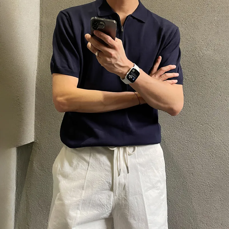I'm David Polo Shirt Men's Dark Blue-2