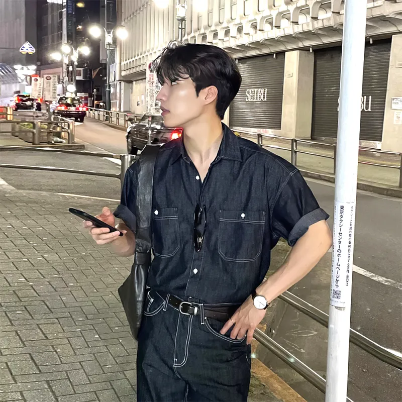 I'm David Shirts Men Black-3