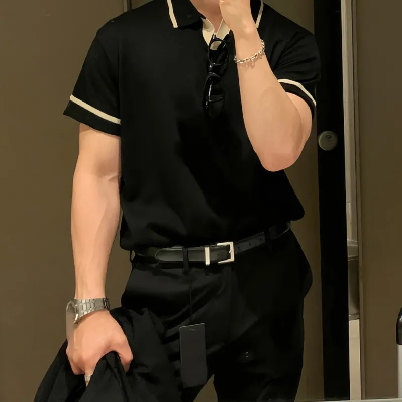 I'm David Polo Shirt Men's Black-5
