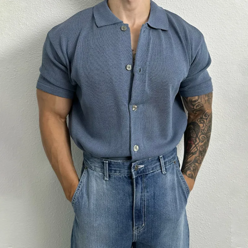I'm David Polo Shirt Men's Blue-3