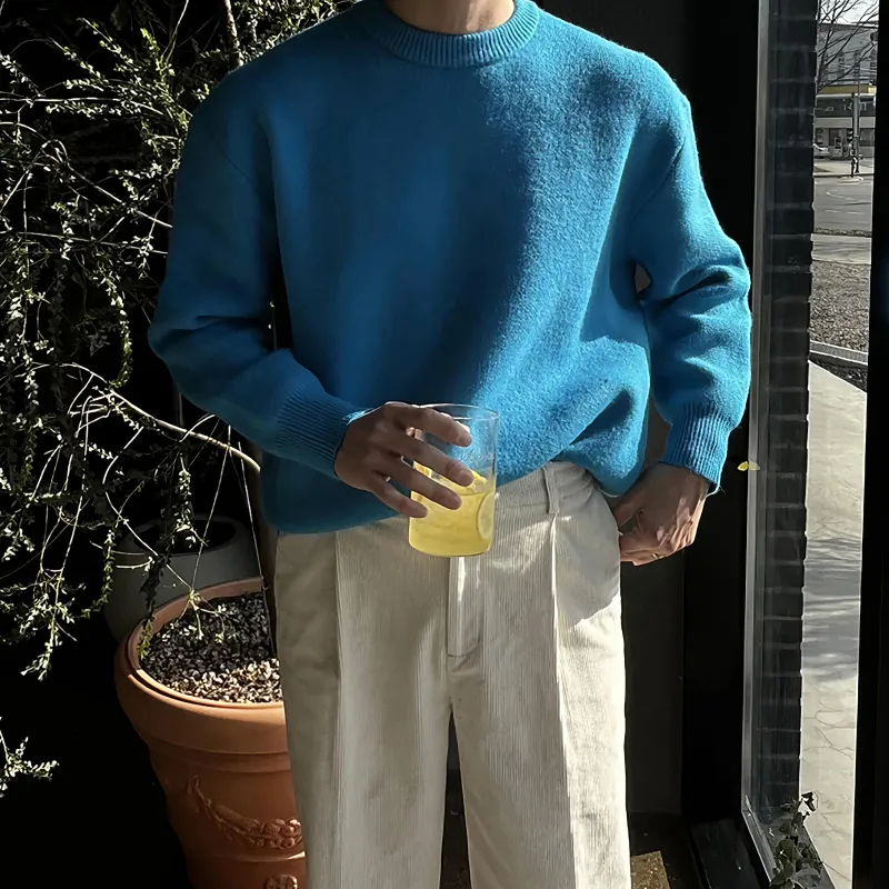 I'm David Knitwear Unisex Blue-4