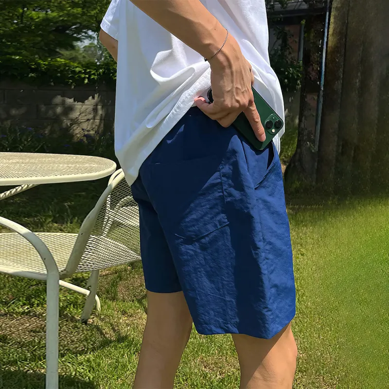 I'm David Casual Shorts Men's Blue-2
