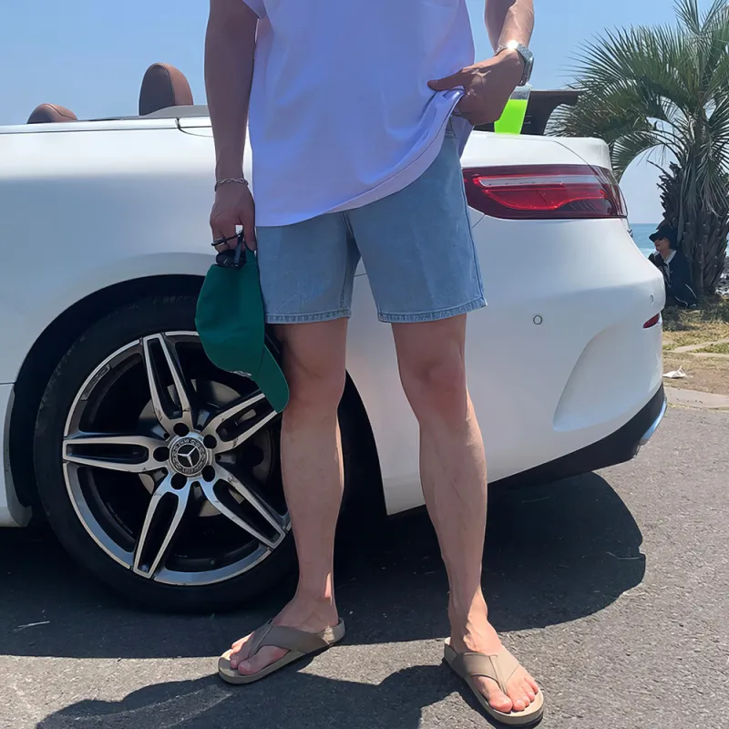 I'm David Denim Shorts Unisex-16
