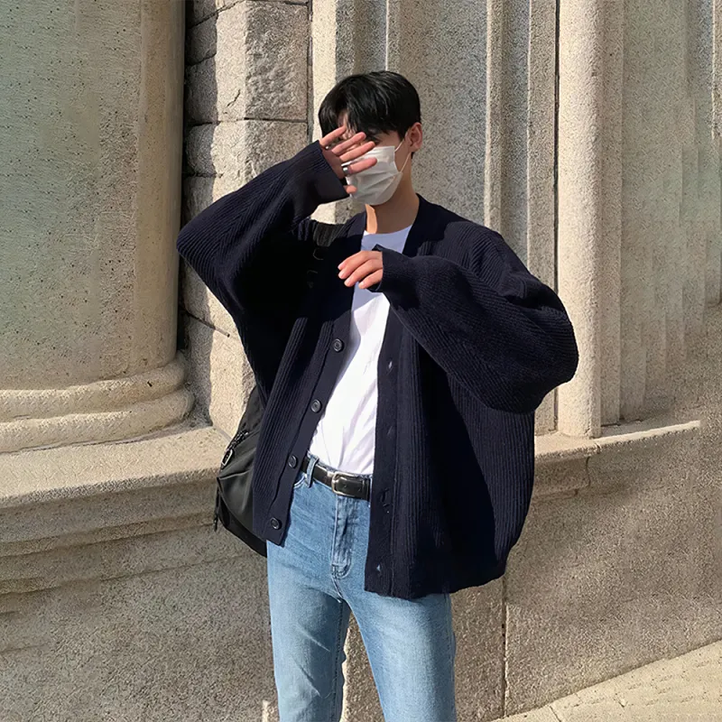 I'm David Knitwear Unisex Dark Blue-4