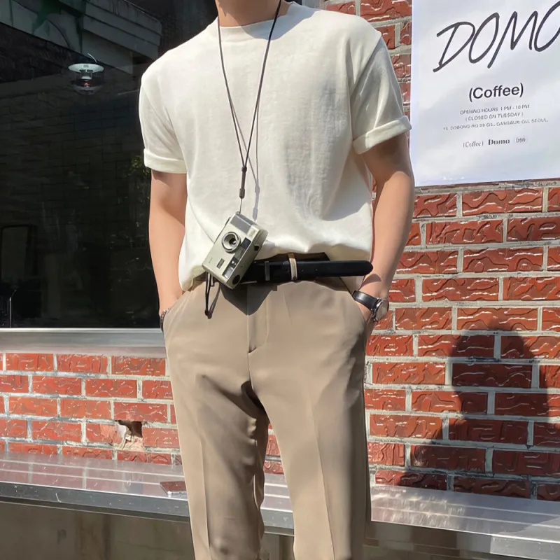 I'm David T Shirts Men Apricot-4