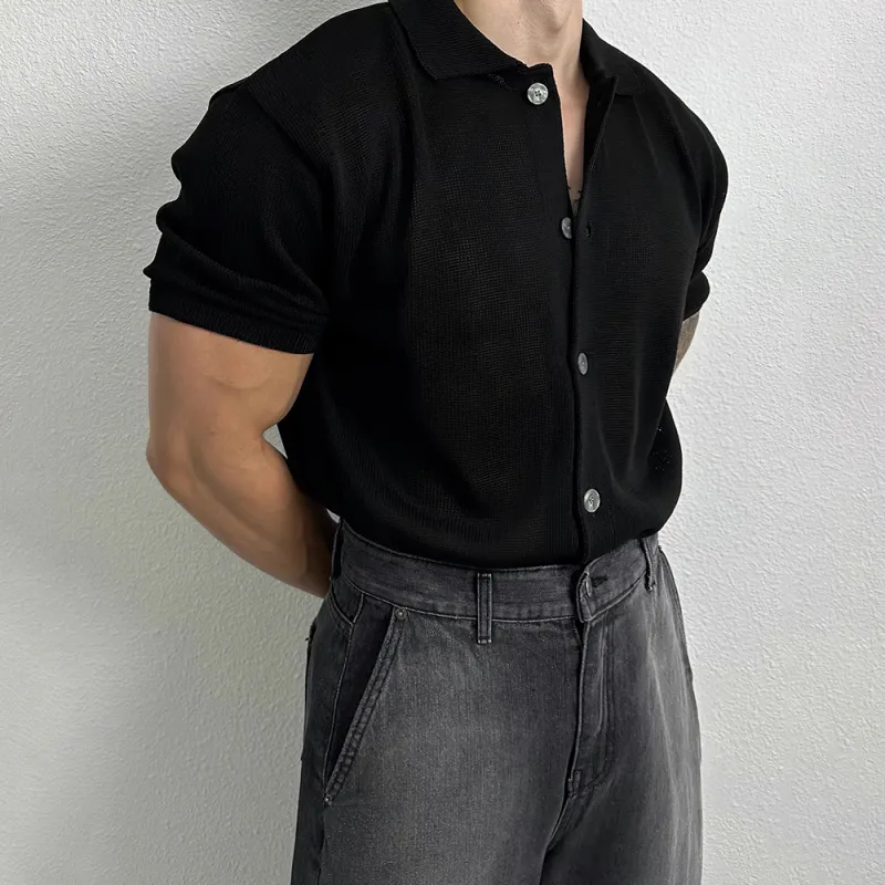 I'm David Polo Shirts Men Black-3