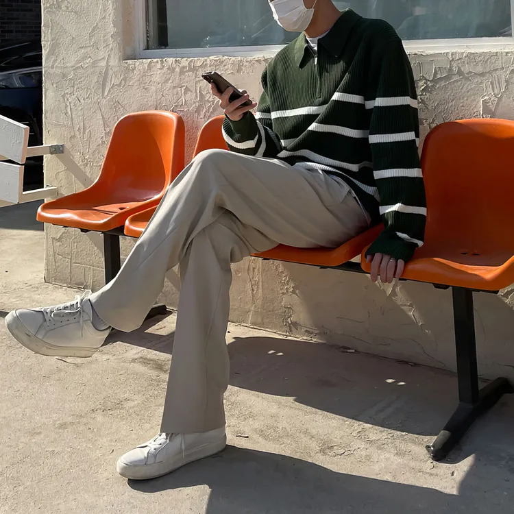 I'm David Knitwear Unisex Green-6