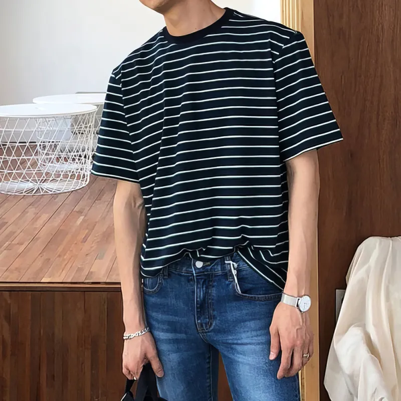 I'm David T Shirt Men's Black Stripes-2