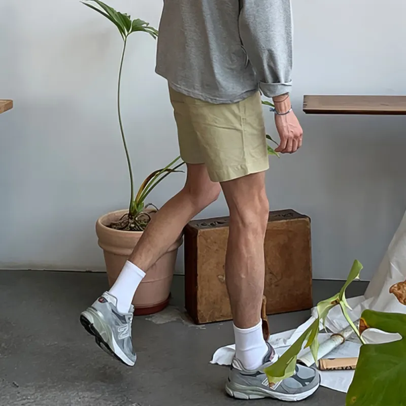 I'm David Casual Shorts Men's Light Army Green-6
