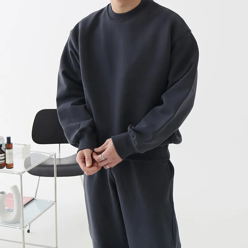 I'm David Sweatshirt Set Unisex Navy Blue-2
