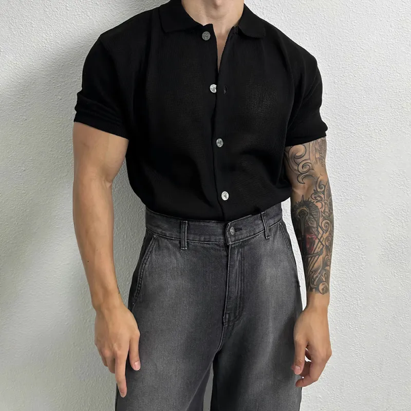 I'm David Polo Shirts Men Black-2