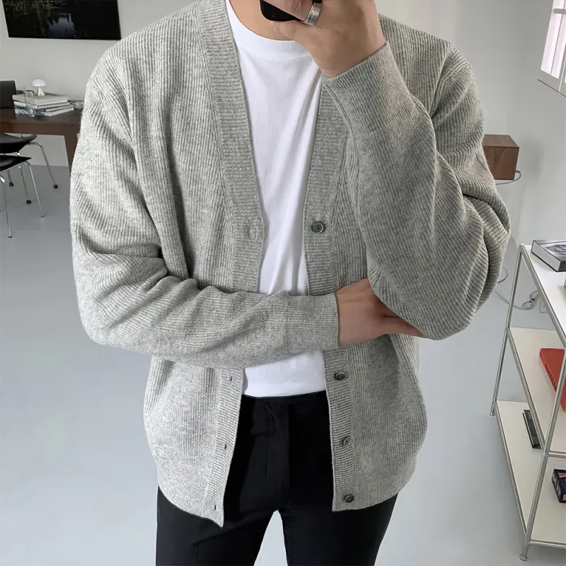 I'm David Knitwear Unisex Light Gray-3