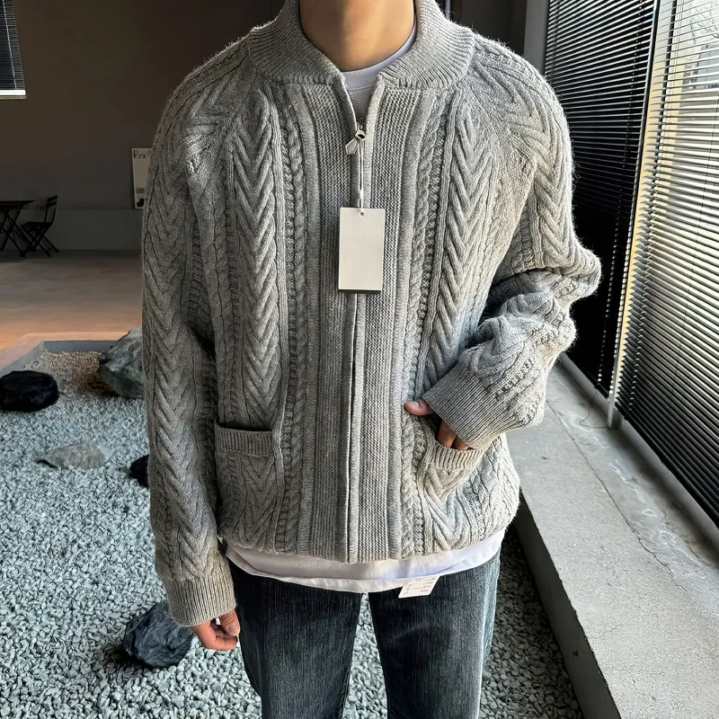 I'm David Knitwear Unisex Gray-5
