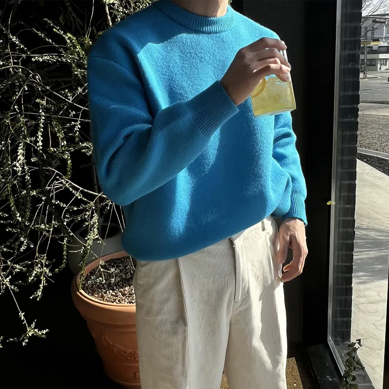 I'm David Knitwear Unisex Blue-5