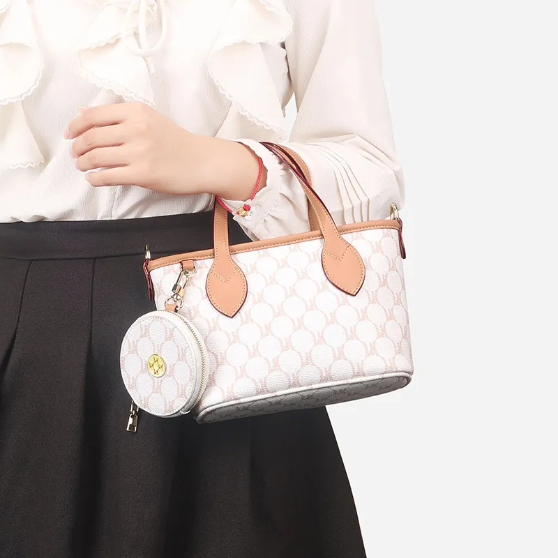 YZUE PVC Handbag Women's White Coffee-2