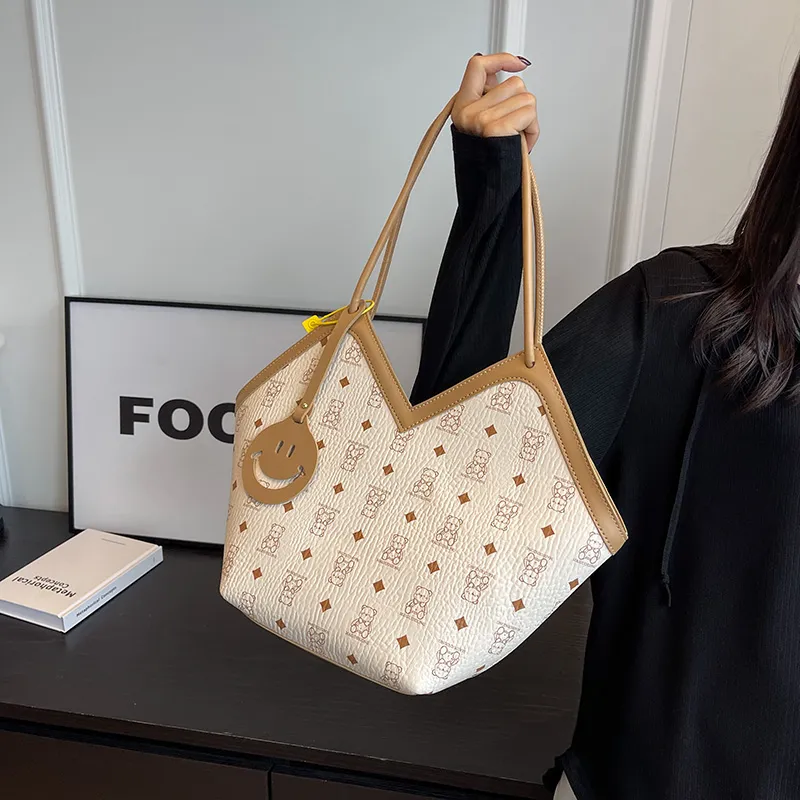 YZUE PU Handbag, Shoulder Bag Regular Women's Ecru/Pink/Light Brown/Black-1