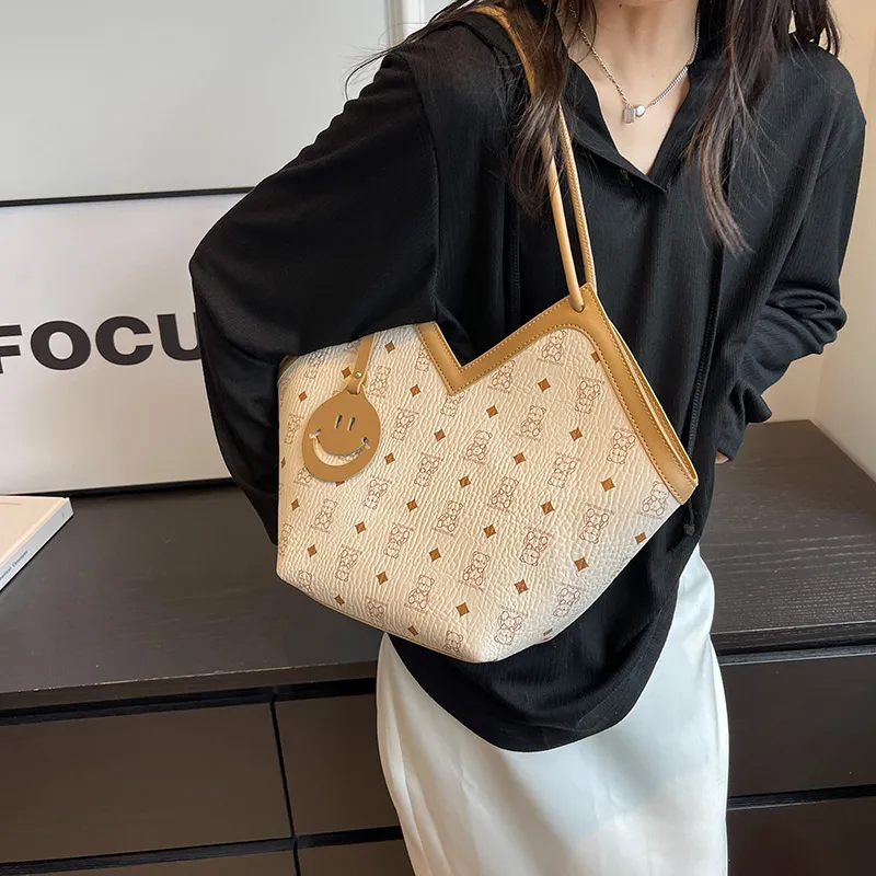 YZUE PU Handbag, Shoulder Bag Regular Women's Ecru/Pink/Light Brown/Black-2