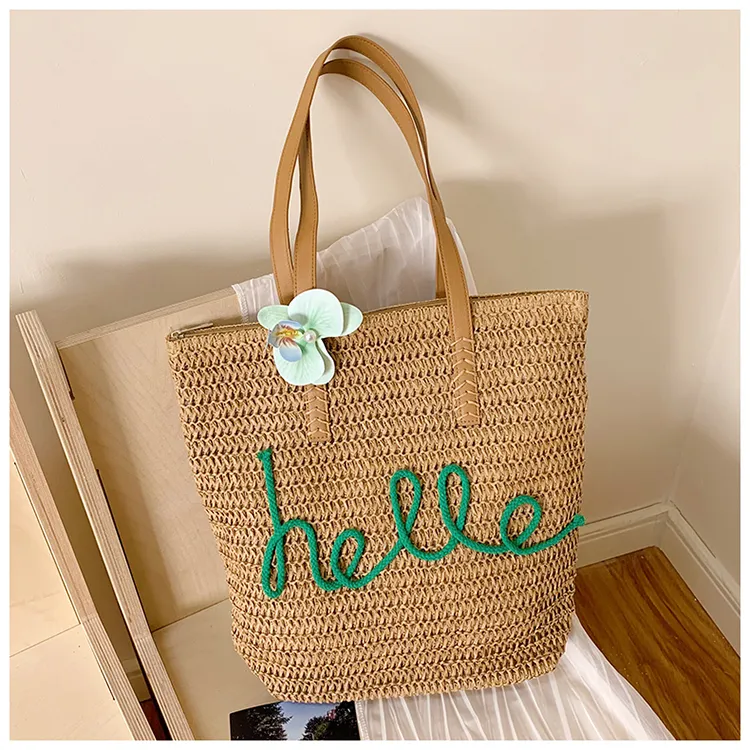 YZUE Woven Tote Bag, Tote Bag, Handbag, Armpit Shoulder Bag Women's Multicolor-9