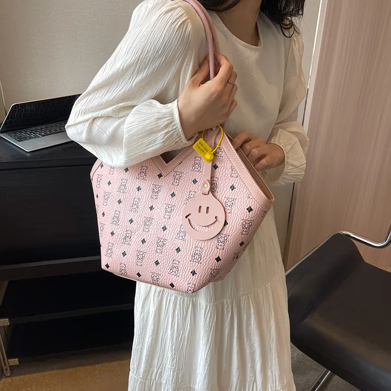 YZUE PU Handbag, Shoulder Bag Regular Women's Ecru/Pink/Light Brown/Black-6