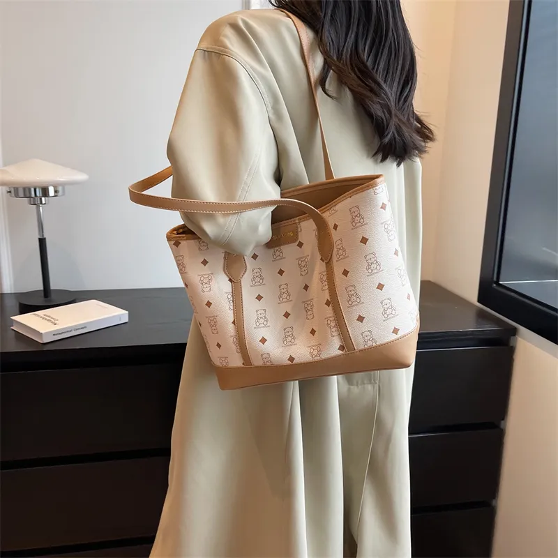 YZUE PU Handbag, Shoulder Bag Regular Women's Ecru/Pink/Light Brown/Black-2