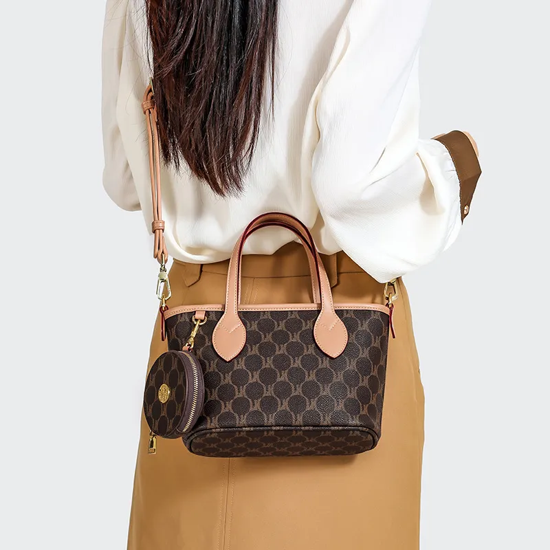 YZUE PVC Handbag Women's White Coffee-11