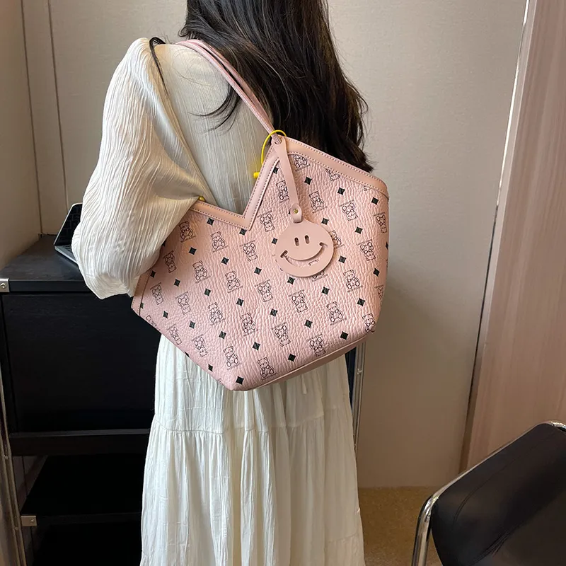 YZUE PU Handbag, Shoulder Bag Regular Women's Ecru/Pink/Light Brown/Black-7