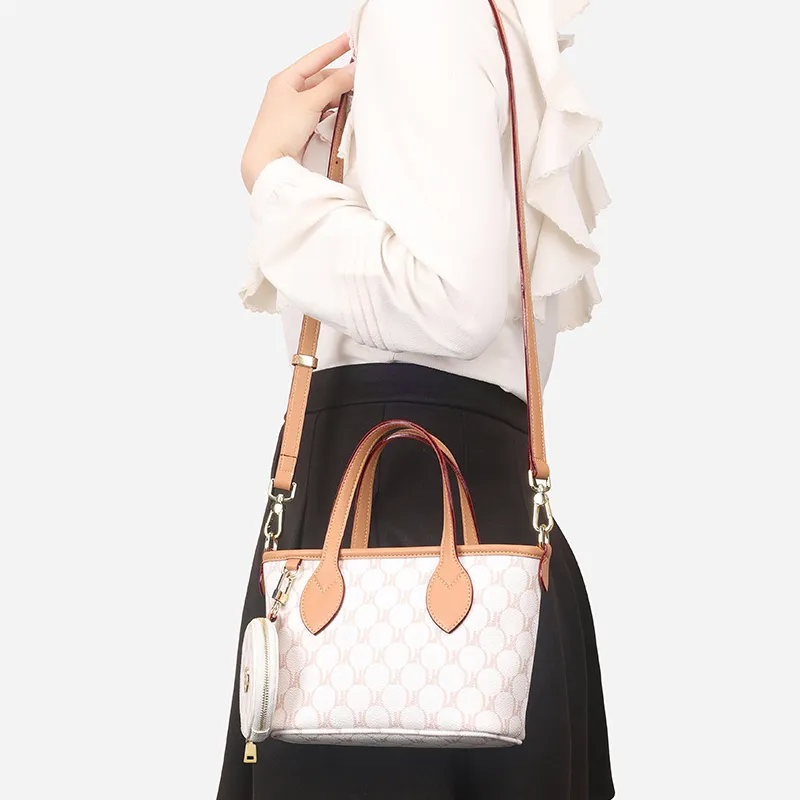 YZUE PVC Handbag Women's White Coffee-3