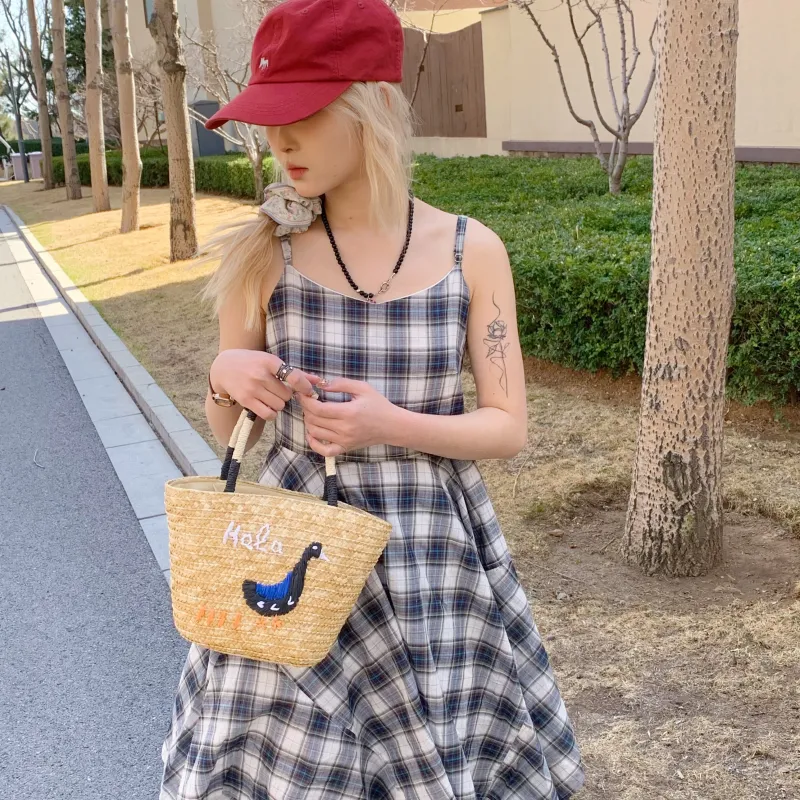 YZUE Straw Woven Tote Bag, Handbag, Shoulder Bag Small Medium Large Size Women's Apricot-5