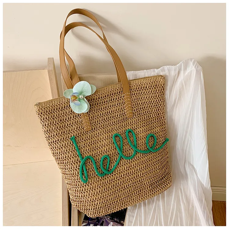 YZUE Woven Tote Bag, Tote Bag, Handbag, Armpit Shoulder Bag Women's Multicolor-10