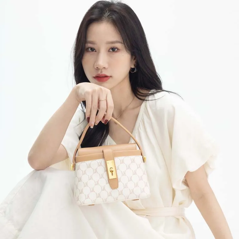 YZUE PVC Handbags Shoulder Bag Crossbody Bag Regular Women's White/Coffee-3