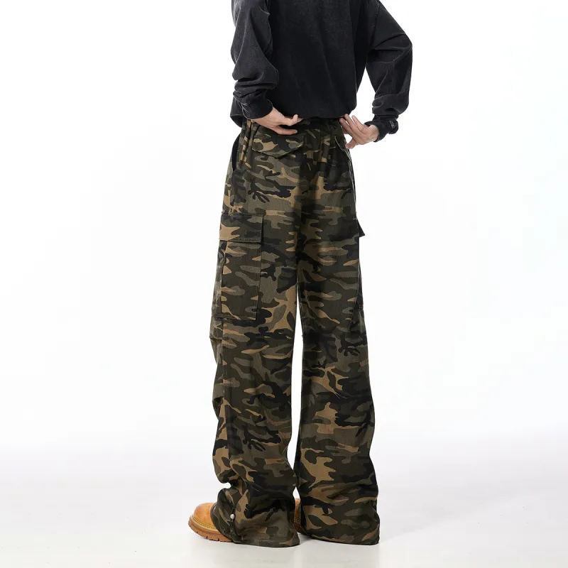 V37 Casual Pants Unisex Camouflage-3