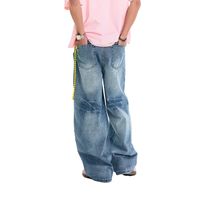 V37 Jeans Unisex Blue-3