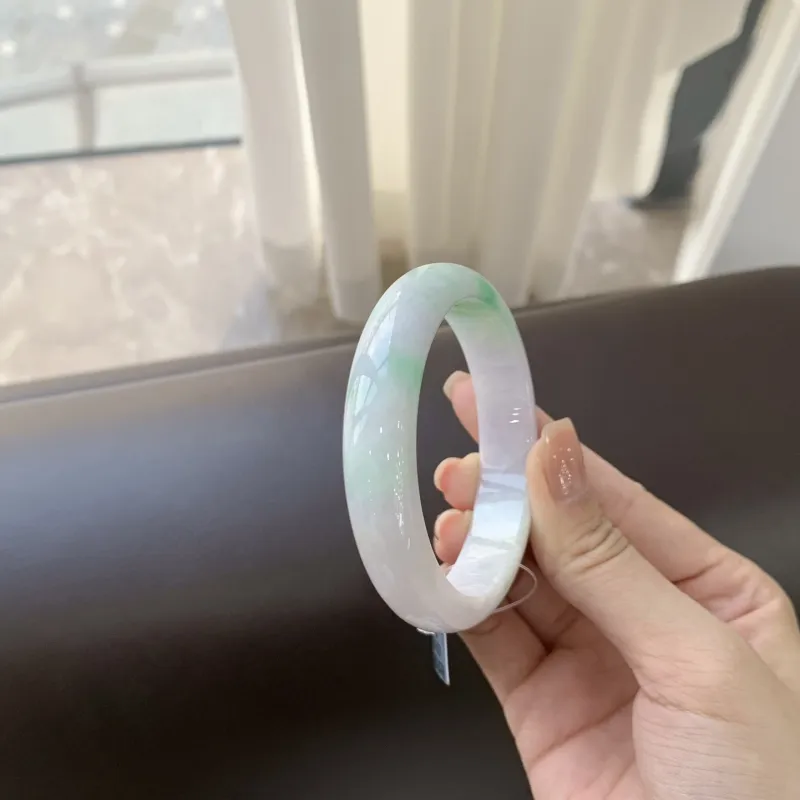 Cui Hengxiang Bean Type Jadeite Bangles Women's-2
