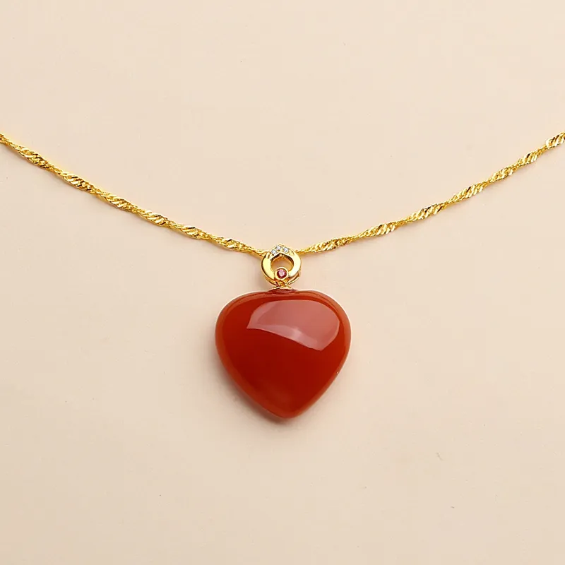 QIAOWUQIAONV Southern Red Agate Necklaces Women's-2