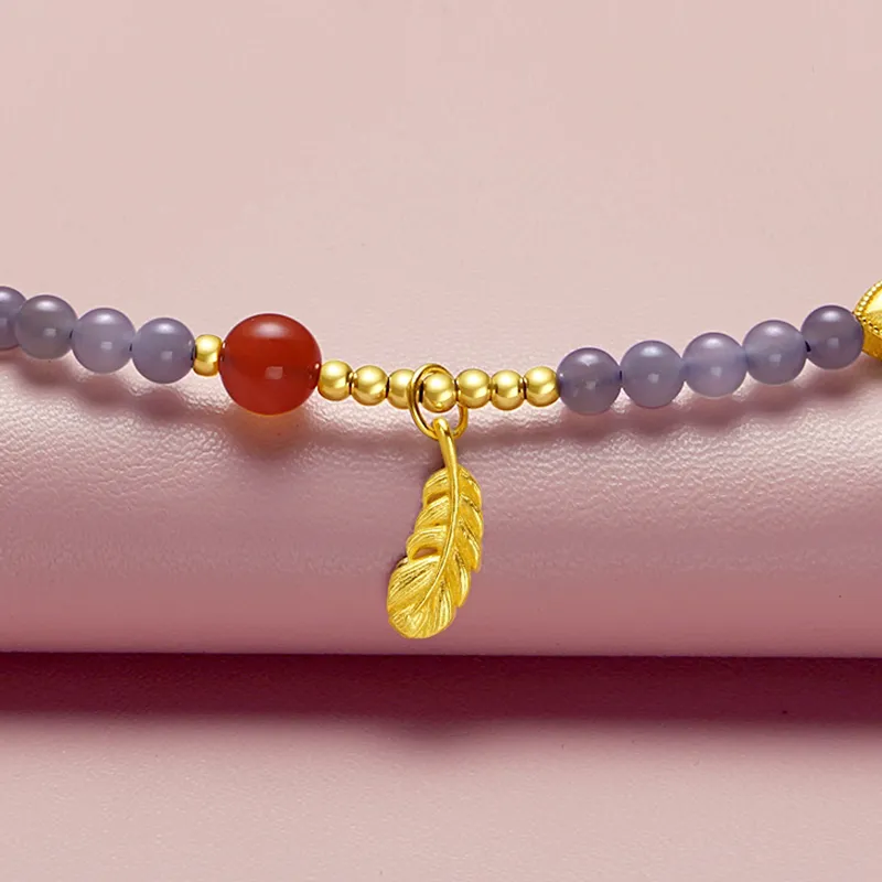 QIAOWUQIAONV Jade Anklet Smoky Purple Women's-5