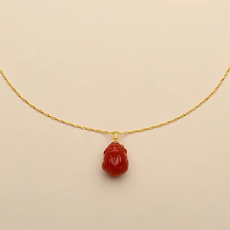 QIAOWUQIAONV Southern Red Agate Necklaces Women's-3