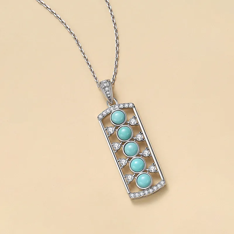 QIAOWUQIAONV Turquoise Necklaces Women's-1
