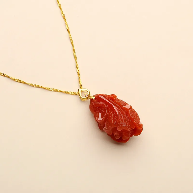 QIAOWUQIAONV Southern Red Agate Necklaces Women's-4