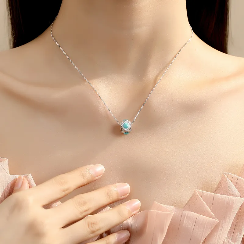 QIAOWUQIAONV Turquoise Necklaces Women's-6
