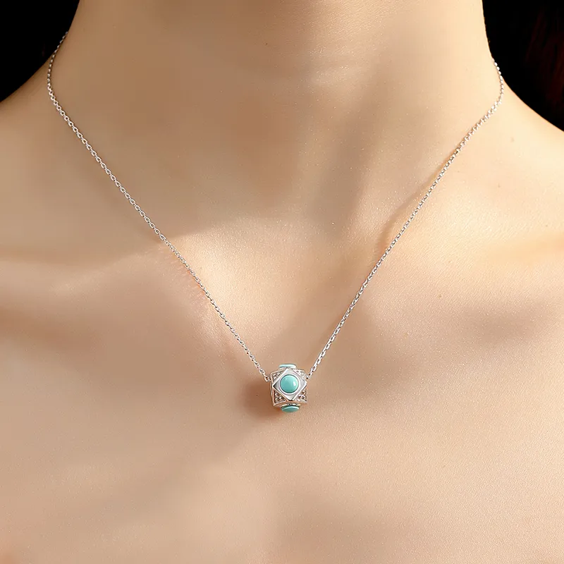 QIAOWUQIAONV Turquoise Necklaces Women's-5