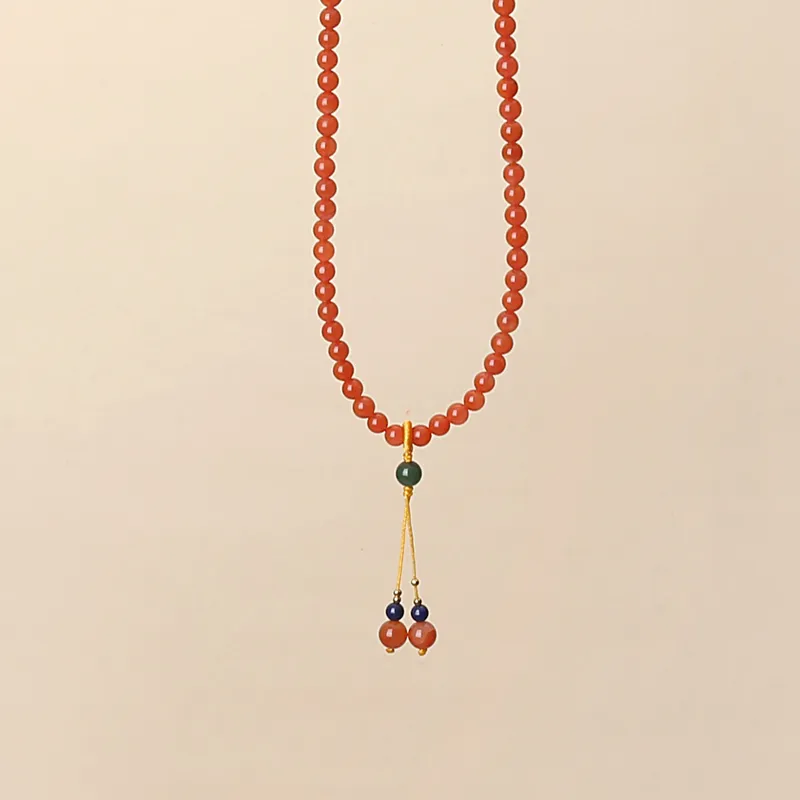 QIAOWUQIAONV Southern Red Agate Necklaces Women's-4