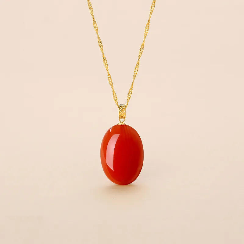 QIAOWUQIAONV Southern Red Agate Necklaces Women's-3