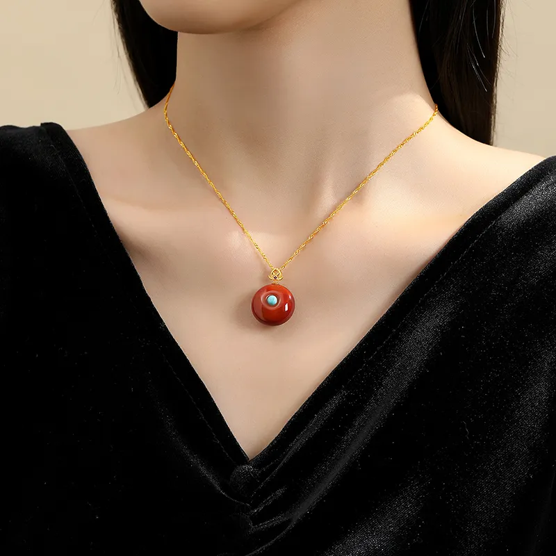 QIAOWUQIAONV Southern Red Agate Necklaces Women's-6