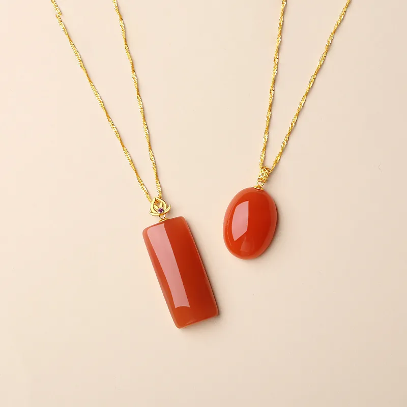 QIAOWUQIAONV Southern Red Agate Necklaces Women's-6
